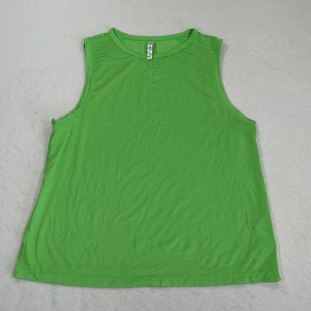 Fabletics Mens Lime Green Active Tank Top SS2146683-3195-17040 Medium